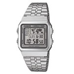 Ficha técnica e caractérísticas do produto Relógio Feminino Digital Casio A500WA-7DF - Prata