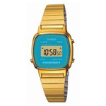 Ficha técnica e caractérísticas do produto Relógio Feminino Digital Casio LA670WGA-2DF - Dourado LA670WGA-2DF - Casio*