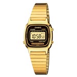 Ficha técnica e caractérísticas do produto Relógio Feminino Digital Casio LA670WGA1DF - Dourado LA670WGA-1DF - Casio*