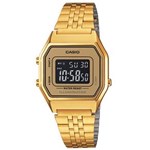 Ficha técnica e caractérísticas do produto Relógio Feminino Digital Casio Vintage LA680WGA-9BDF - Dourado