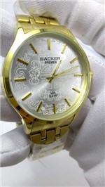 Ficha técnica e caractérísticas do produto Relógio Feminino Dourado Backer Bremen 3397145F