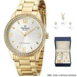 Ficha técnica e caractérísticas do produto Relógio Feminino Dourado Champion Cn27269W + Kit Bijuteria