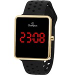 Ficha técnica e caractérísticas do produto Relógio Feminino Dourado Champion Digital Pulseira Preta