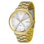 Ficha técnica e caractérísticas do produto Relogio Feminino Dourado Fundo Prata Lince LRG617L S1KX