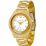 Ficha técnica e caractérísticas do produto Relogio Feminino Dourado Lince Pedra Strass LRG4245L B2KX