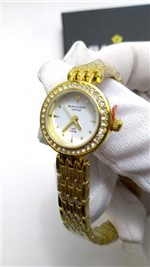 Relógio Feminino Dourado Mini Vintage Backer 3442147F BR