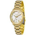 Ficha técnica e caractérísticas do produto Relogio Feminino Dourado Pequeno Lince LRG4514L B1KX