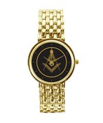 Relógio Feminino Dourado Personalizado Maçonaria 3330 - Neka Relógios