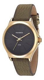 Ficha técnica e caractérísticas do produto Relógio Feminino Dourado Pulseira Couro Dourado Metálico +NF - Mondaine