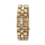 Ficha técnica e caractérísticas do produto Relógio Feminino Dourado Quadrado Antigo Bracelete Mondaine