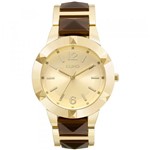 Ficha técnica e caractérísticas do produto Relógio Feminino Euro EU2035YLZ/4D 41mm Pulseira Aço Bicolor Dourado/Marrom