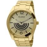 Ficha técnica e caractérísticas do produto Relógio Feminino Euro Fan Analógico Eu2034an/4D Dourado