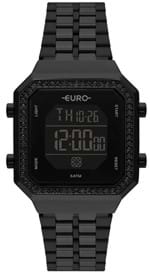 Ficha técnica e caractérísticas do produto Relógio Feminino Euro Fashion Fit Diamond Preto EUBJK032AC/4P