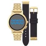 Ficha técnica e caractérísticas do produto Relógio Feminino Fashion Fit Dourado Digital Troca Pulseira Euro