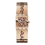 Ficha técnica e caractérísticas do produto Relógio Feminino Guess Aço Colorido Rose Gold, Quadrado, Detalhes Oncinha 92537LPGLRA1 Analógico