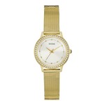 Ficha técnica e caractérísticas do produto Relógio Feminino Guess Aço Dourado com Pulseira Esteirinha 92582LPGDDA6 Analógico