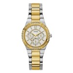 Relógio Feminino Guess Aço Prata e Dourado, Detalhes em Cristais 92662LPGSBA2 Multifunção