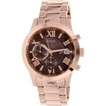 Ficha técnica e caractérísticas do produto Relógio Feminino Guess Brown And Rose Tom Ouro Dourado Classic Watch