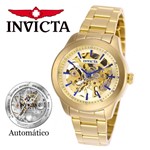 Ficha técnica e caractérísticas do produto RELÓGIO FEMININO INVICTA 25751 AUTOMÁTICO BANHADO OURO 18k CAIXA 34MM