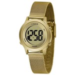 Ficha técnica e caractérísticas do produto Relogio Feminino Lince Dourado Digital de LED Pulseira Mesh