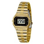 Ficha técnica e caractérísticas do produto Relógio Feminino Lince Dourado Digital Quadrado Original+NF