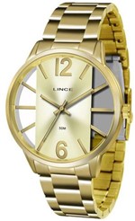 Ficha técnica e caractérísticas do produto Relógio Feminino Lince Dourado Transparente Lrg608l C2kx