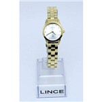 Ficha técnica e caractérísticas do produto Relógio Feminino Lince Lrg4435l Dourado Fundo Branco