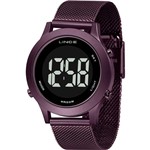 Ficha técnica e caractérísticas do produto Relógio Feminino Lince Roxo Digital Pequeno Pulseira Mesh
