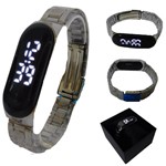 Relógio Feminino Masculino Led Digital Prata Moda Quente 2020 Charmoso Elegante com Caixa - Seynoke