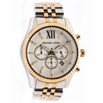 Ficha técnica e caractérísticas do produto Relogio Feminino Michael Kors Analogico - Mk8344/5kn - Prata/dourado