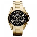 Ficha técnica e caractérísticas do produto Relógio Feminino Michael Kors Cronografo Analógico Bradshaw - Mk5739/4pn - Dourado