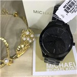 Ficha técnica e caractérísticas do produto Relógio Feminino Michael Kors Mk3449 Lançamento 2019 Slim Preto