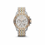 Ficha técnica e caractérísticas do produto Relogio Feminino Michael Kors Mk5876 Everest White Chrono Dial Tri-tone Bracelet 42mm