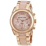 Ficha técnica e caractérísticas do produto Relógio Feminino Michael Kors MK5943 Blair Rose Goldtone Glitz Chronograph 39mm