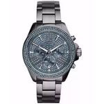 Ficha técnica e caractérísticas do produto Relogio Feminino Michael Kors Mk6097 Wren Gunmetal Tone Glitz Chronograph Watch 43mm