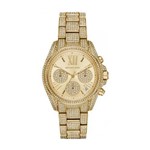 Ficha técnica e caractérísticas do produto Relógio Feminino Michael Kors MK6494 Mini Bradshaw Gold Dial Crystal Pave