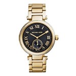 Ficha técnica e caractérísticas do produto Relógio Feminino Michael Kors Modelo MK5989 Gold Preto