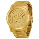 Ficha técnica e caractérísticas do produto Relógio Feminino Michael Kors Runway Gold Dial Crystal Pave - Modelo Mk5706 Banhado a Ouro 18K