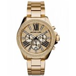 Ficha técnica e caractérísticas do produto Relógio Feminino Michael Kors Wren MK6095 Crystal Gold 42mm