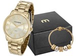 Ficha técnica e caractérísticas do produto Relógio Feminino Mondaine Analógico - 83369LPMVDE1KZ Dourado com Acessório