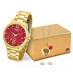 Ficha técnica e caractérísticas do produto Relógio Feminino Mondaine Analógico 99128LPMKDE9K1 Dourado Áries