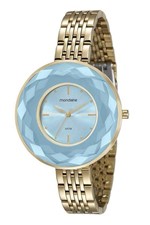 Ficha técnica e caractérísticas do produto Relógio Feminino Mondaine Dourado Visor Azul 99054Lpmvde7