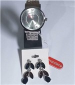 Ficha técnica e caractérísticas do produto Relógio Feminino Mondaine Grande Prata Kit 99204Lomvne2