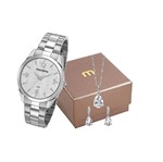 Ficha técnica e caractérísticas do produto Relógio Feminino Mondaine Prata 53671l0mvne5k1 C/brincos