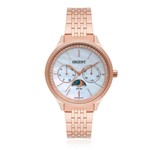 Ficha técnica e caractérísticas do produto Relógio Feminino Orient Analógico Swarovski FRSSM026 B1RX Aço Rose