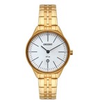 Ficha técnica e caractérísticas do produto Relógio Feminino Orient Dourado Fundo Branco com Data