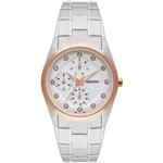 Ficha técnica e caractérísticas do produto Relógio Feminino Orient Prata e Rose Multifunção Swarovski