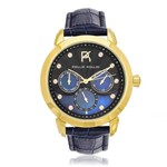 Relógio Feminino Phillip Kollin Islands Zy28109a Gold Blue