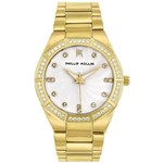 Ficha técnica e caractérísticas do produto Relógio Feminino Phillip Kollin Malta Gold White Y28092h Dourado