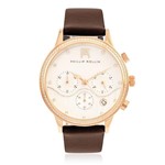 Relógio Feminino Phillip Kollin Santorini Zy28001z Rose Brown